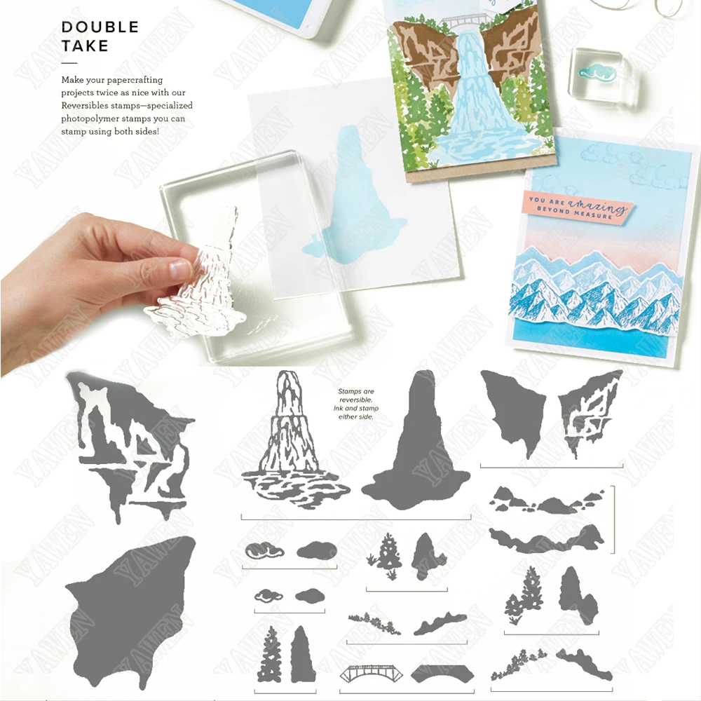 

Waterfall Stamps And Dies Scrapbook Diary Decoration Embossing Cut Dies Template Diy Greeting Card Handmade