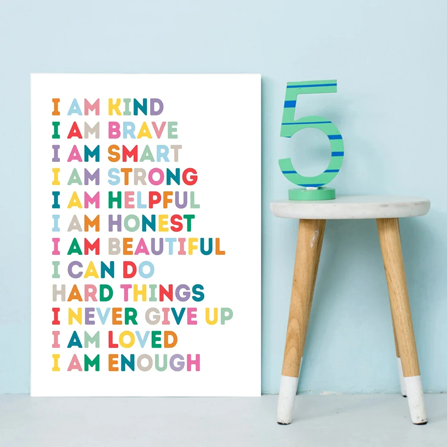 Детские заявления поощряющие цитаты печать красочное настенное искусство холст