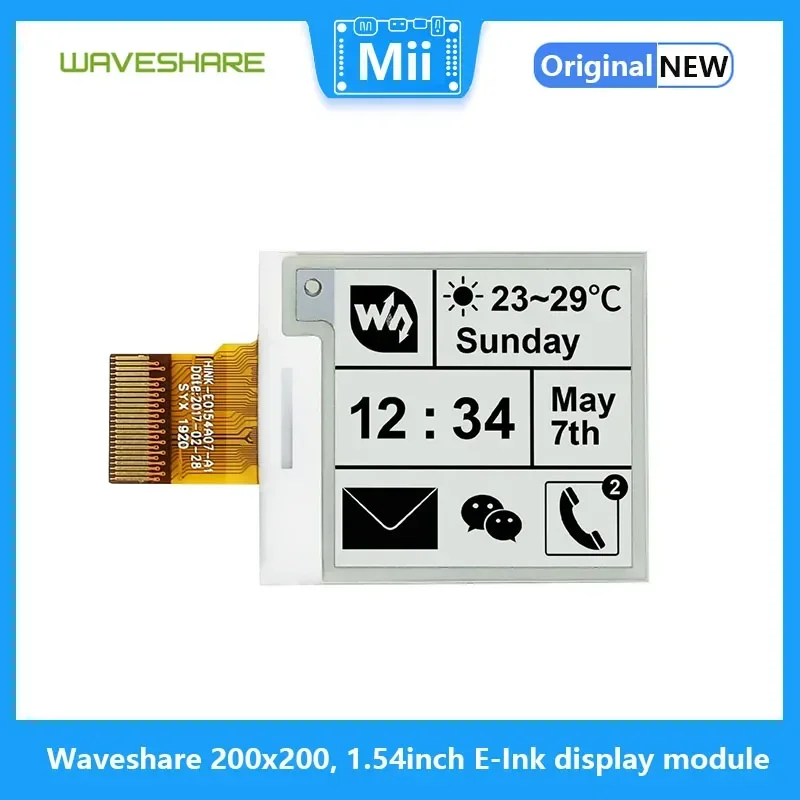 Модуль дисплея Waveshare 1 54 дюйма E-Ink 200x200 для Raspberry Pi/Jetson Nano/Arduino/STM32