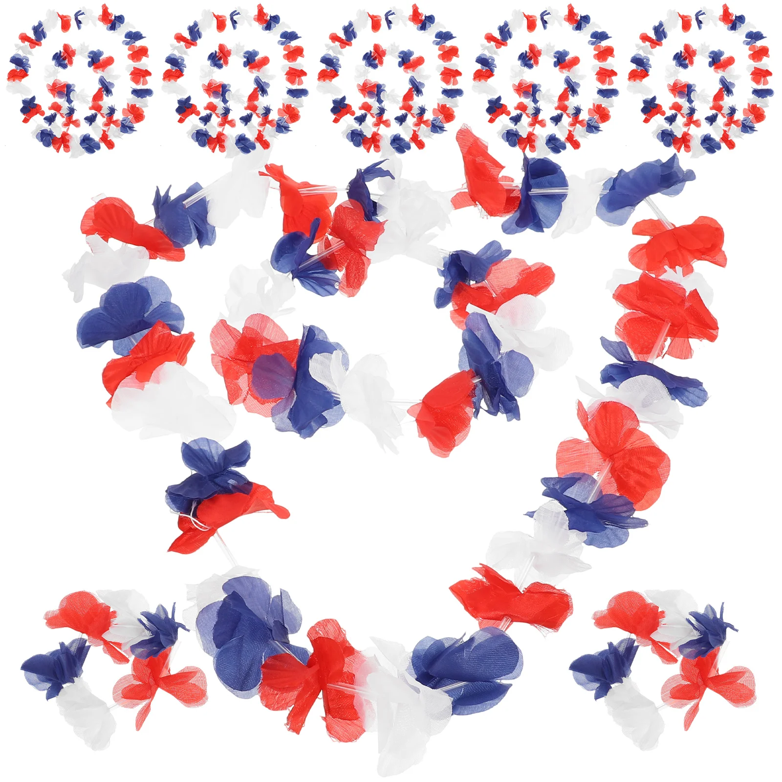 

Hawaiian Lei Flower Bracelet Wristbands Leis Headbands Luau Party Favors Bulk Christmas Kit Adults