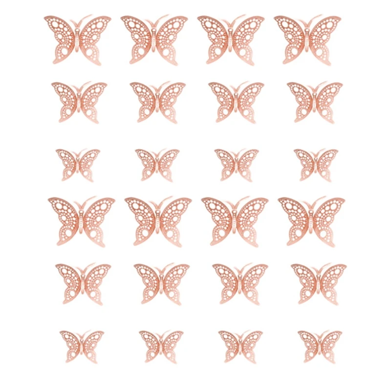 

HOT SALE 72Pcs 3D Hollow Butterfly Wall Sticker For Home Decoration DIY Wall Stickers For Kids Rooms Party Wedding Decor