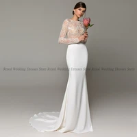 high quality wedding dresses v neck flowers jewel print lace beading open beck 2022 summer floor length gowns robe de ma
