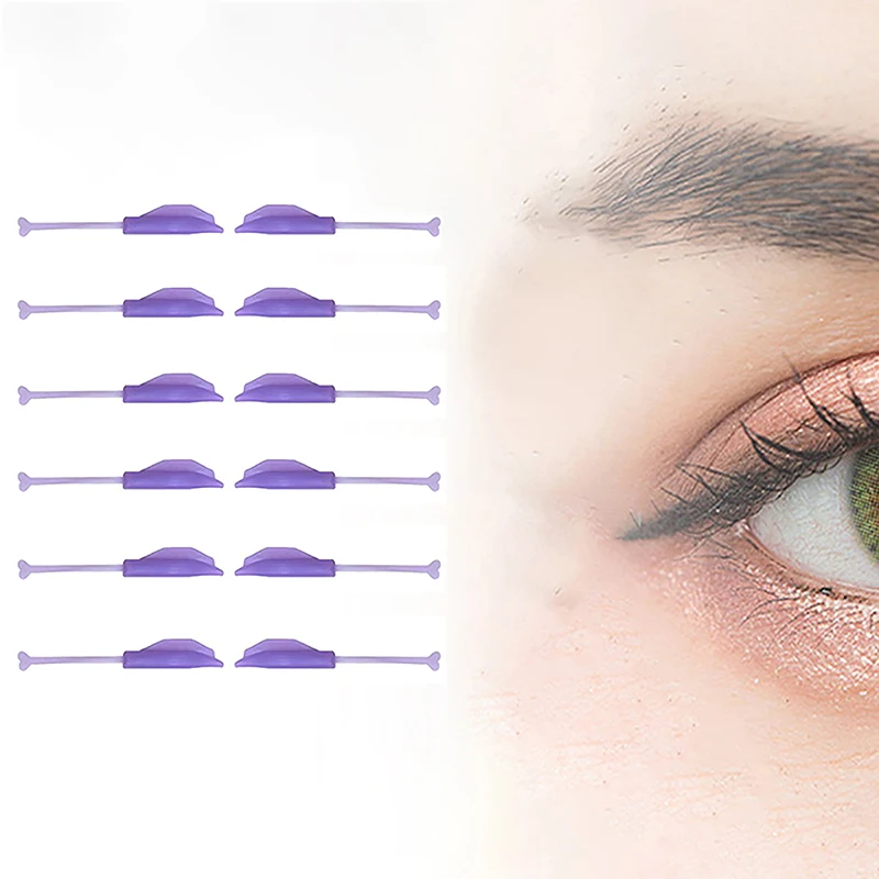1Pairs Purple Eyelash Perming Curler Lift Pads Perm With Auxiliary Strip Rods For Lash Silicone Tool