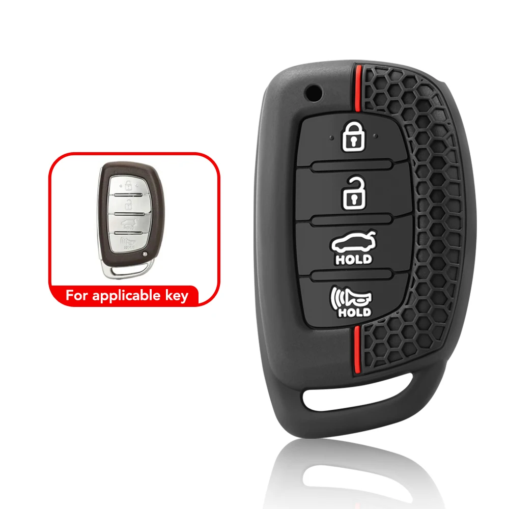 

Силиконовый Чехол Для Ключей Hyundai Smart Car Key, Совместимый С Creta Ix35 Ix45 I10 I30 I40 Tucson Santa Fe Rena Sonata Ela...