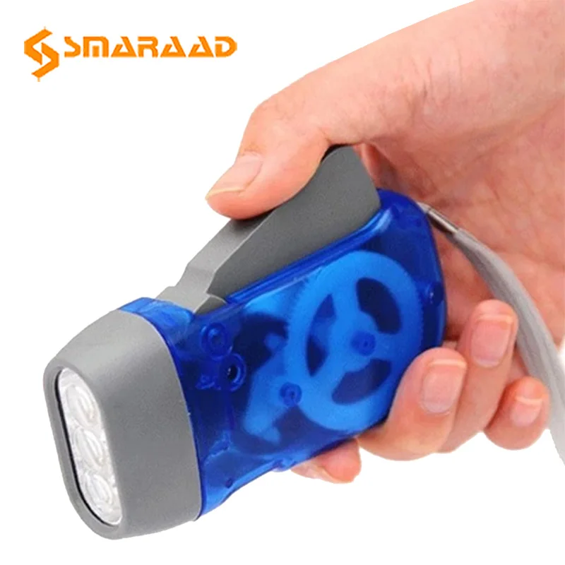 

Mini Flashlight Hand Pressure Rechargeable Self-powered Outdoor Manual Power Generation Electric Torch for Camping Night Ride