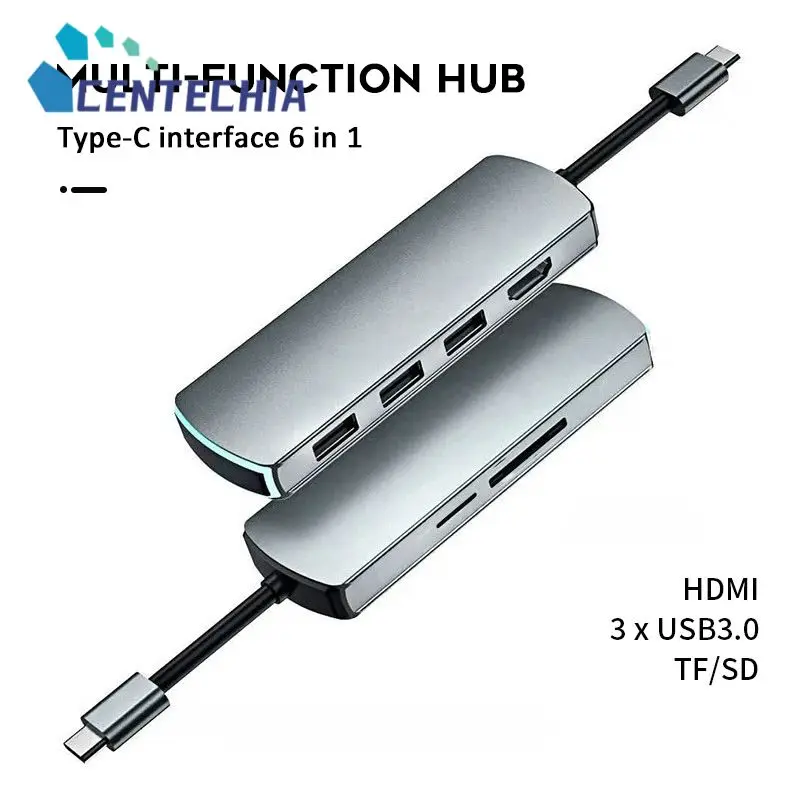 

Портативная док-станция 6 в 1, Usb C, 5 Гбит/с
