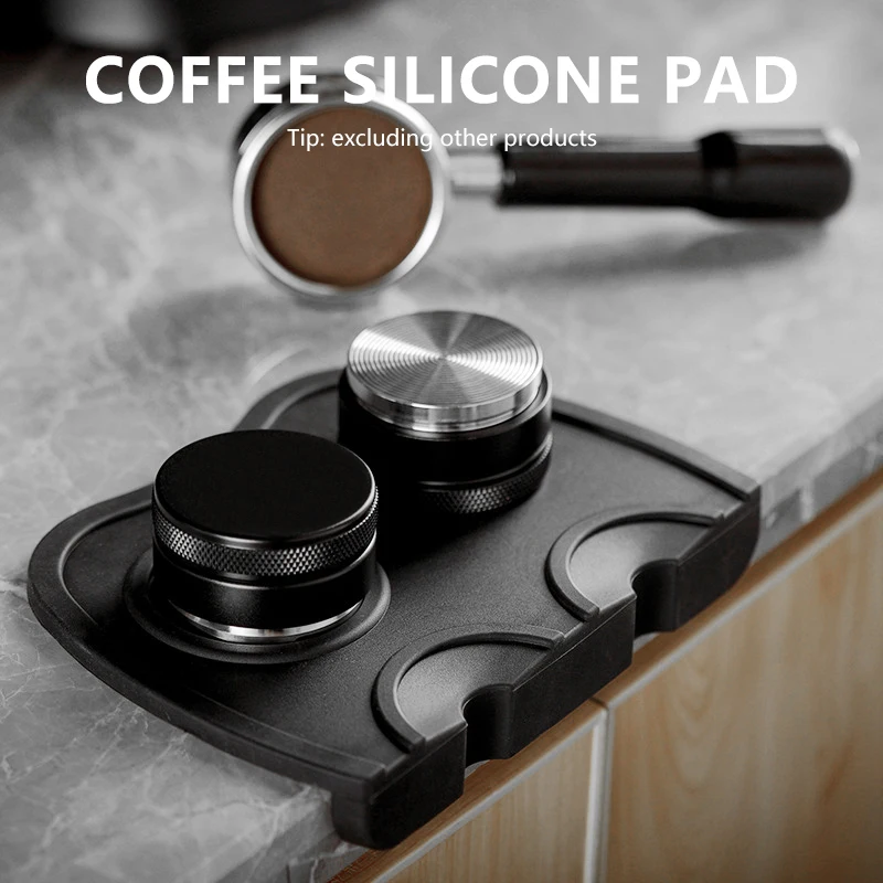 

Coffee Tampers Mat 58mm Fluted Coffee Tampering Corner Mat Pad Made For Baristas Non-Slippery Food Safe Silicone Coffee Mat