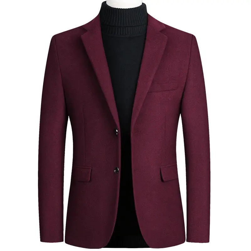 Wool Suit Cashmere jacket men's Winter Men's Coat cashmere suit Men | Мужская одежда