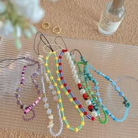 women anti lost lanyard chains fashion mobile phone chain mobile phone strap charm love telephone jewelry accessories