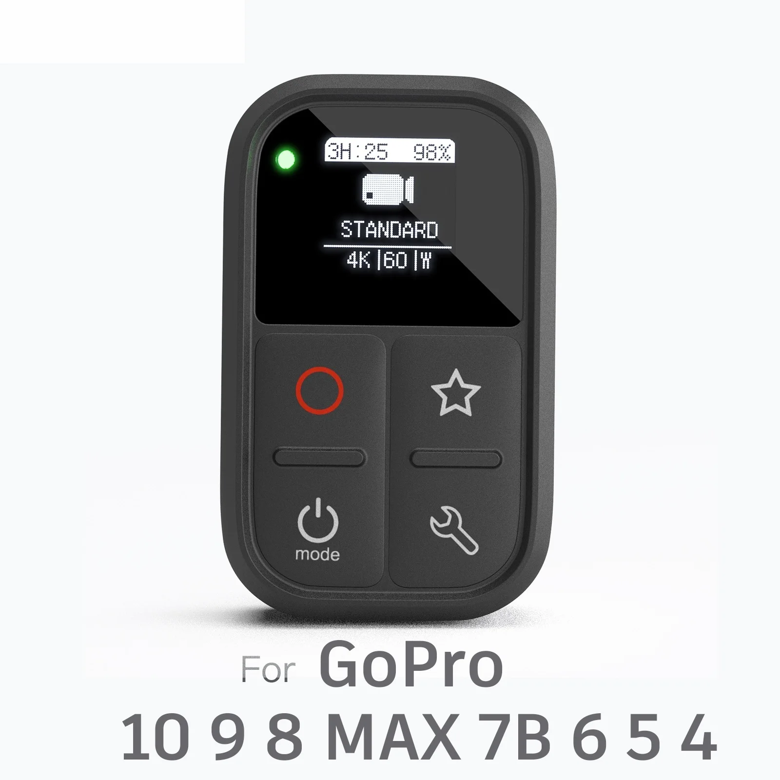 

New. OLED SCREEN Remote Control for GoPro 10 9 8 Max 7B 6 5 with Stick Mount and Wrist Waterproof Gopro10 Remote