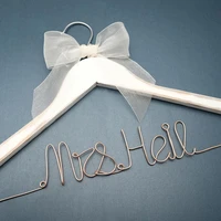 custom name hanger personalized wedding hanger engraved hanger laser cut wooden hanger bridal shower gift bridesmaids hanger