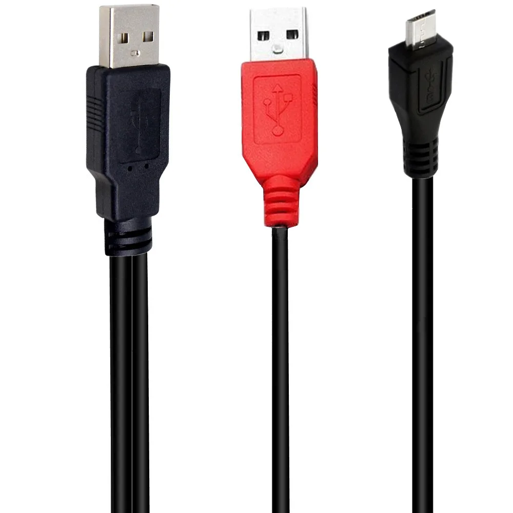 Одна точка два USB2.0 Micro мобильный кабель для жесткого диска передачи данных три