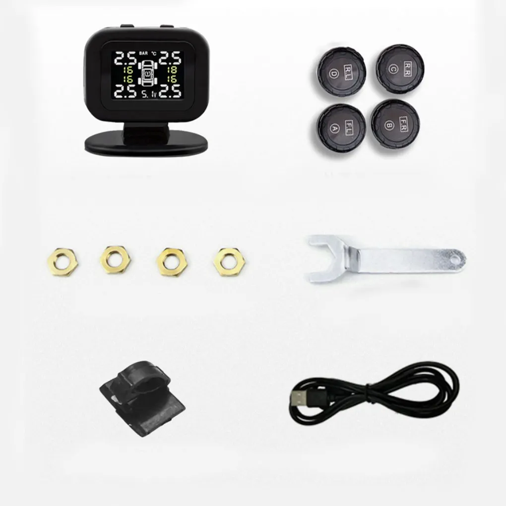 

Цифровой автоматический датчик давления в шинах ABS, измеритель температуры с регулируемым экраном и питанием от аккумулятора