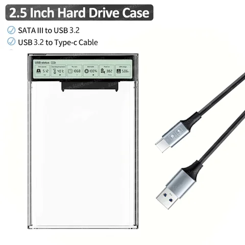 Kebidu 2.5 Inch Smart Display HDD Case
