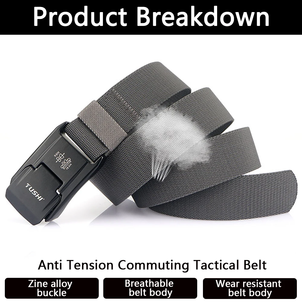 Тактический нейлоновый ремень с пряжкой