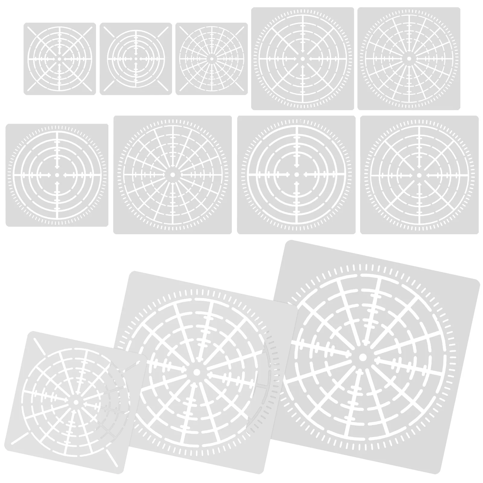 Фото Мандала Bullseye паутина вспомогательная линия DIY живопись химия математика шаблон для рисования инструмент трафареты шаблоны точка №4