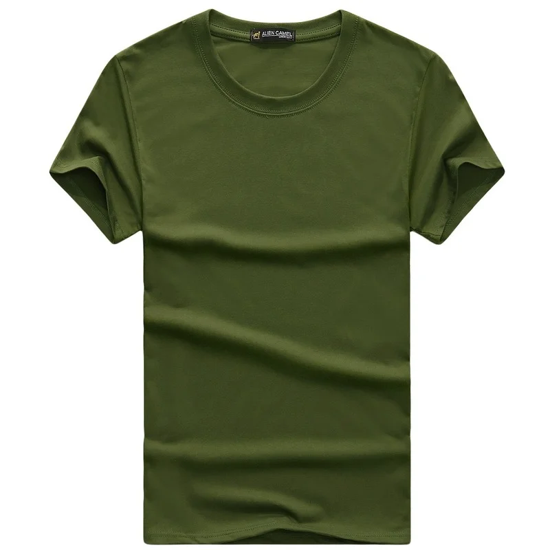 

Футболка мужская хлопковая с коротким рукавом, базовая тенниска с круглым вырезом, повседневная майка, 10 цветов, лето