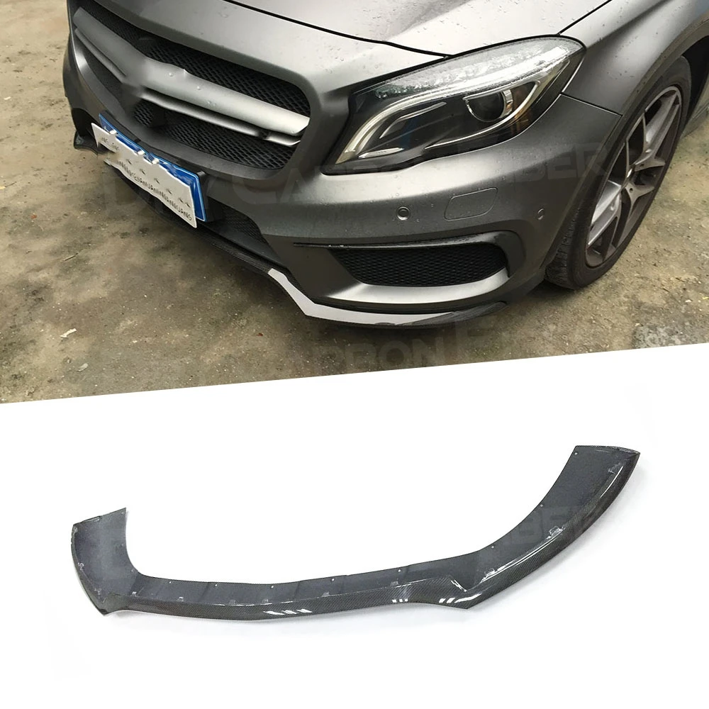 

Carbon Fiber Front Bumper Lip Chin Spoiler Car Racing For Mercedes Benz GLA X156 GLA45 2015 2016 2017 2018 FRP Prime