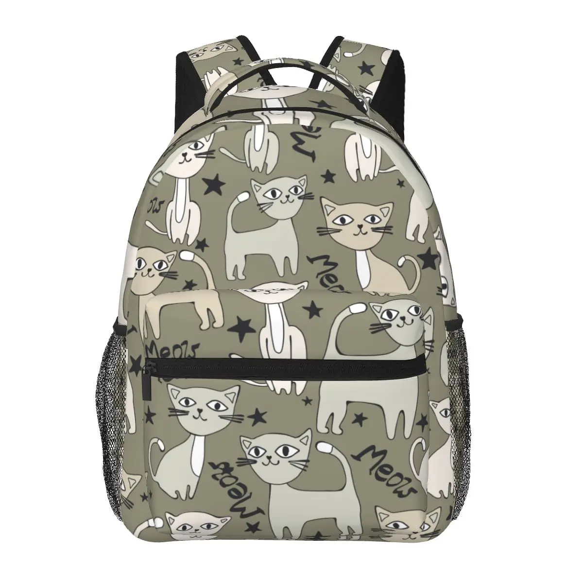 

School Bag for Girls Boys Laptop Backbag Children Backpack Graphical Cats Bag Pack