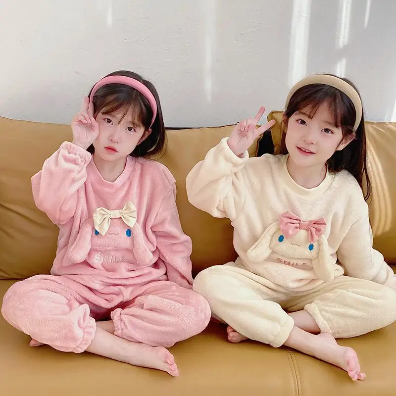 

Аниме Sanrio пижамы Cinnamoroll аксессуары Kawaii осень зима Facecloth плюс бархатная утолщенная теплая Домашняя одежда игрушки подарок для девочек