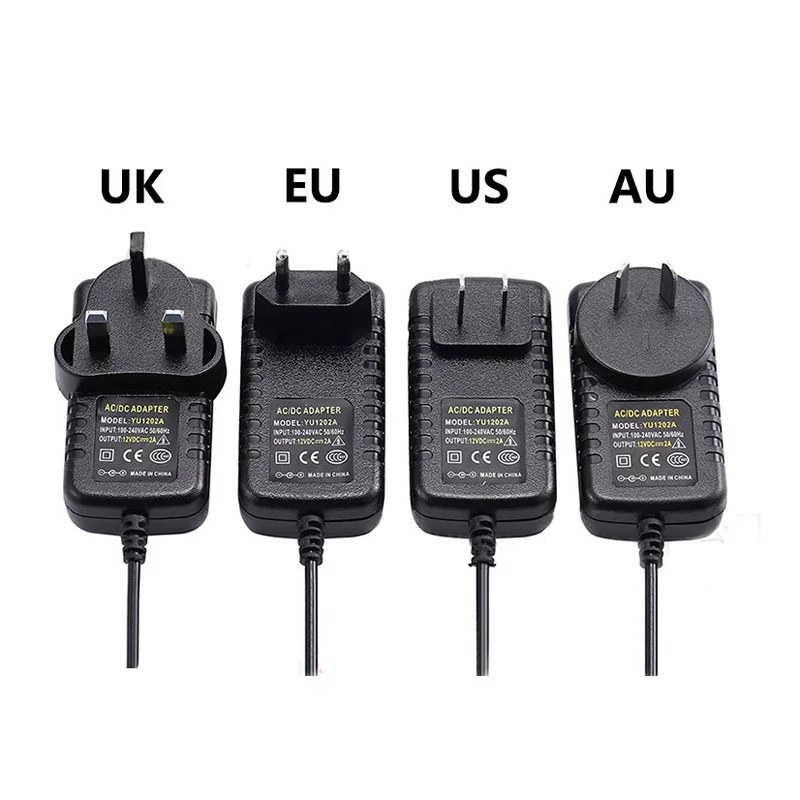 

US/EU Plug DC 12V 2A Power Supply AC Adaptor Transformer For Professional Home Adapter LED Power Adapter For CCTV LED Lamp