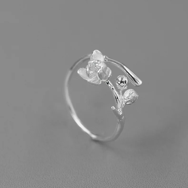 

Женское винтажное Открытое кольцо из серебра 925 пробы с цветком сливы