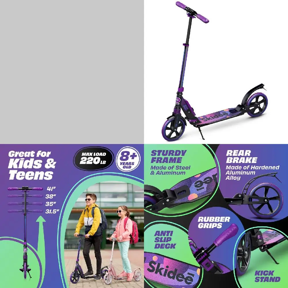 

"Purple Folding Exercise Bike with 4 Adjustable Levels, Up to 41 Inches Handlebar for Teens and Adults - Exercise Bike for Easy