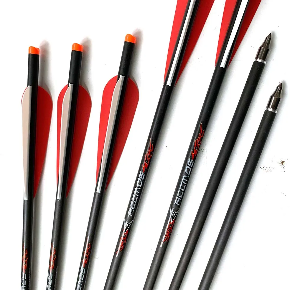 

20 inches Crossbow Pure Carbon Arrow OD 8.7mm ID 7.6mm for Archery Hunting Shooting