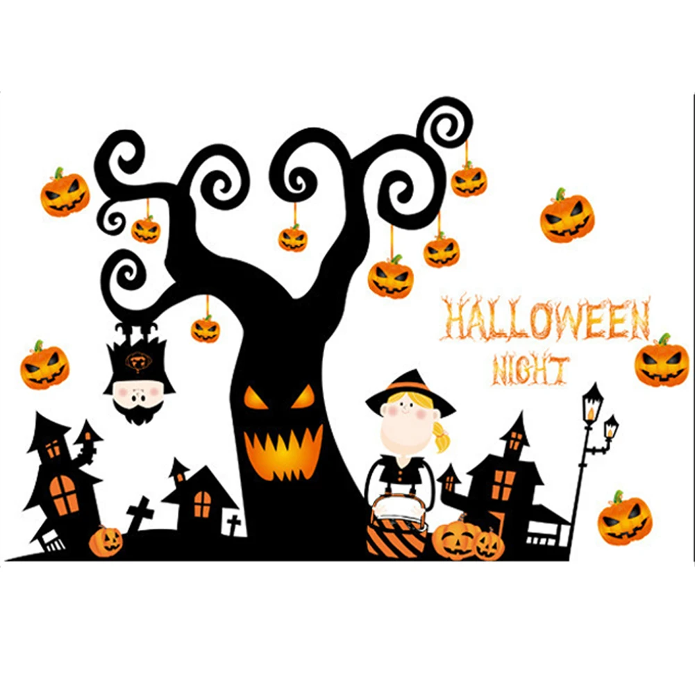 

DIY Showcase PVC Living Room Removable Festival Halloween Window Home Decor Bedroom Wall Sticker