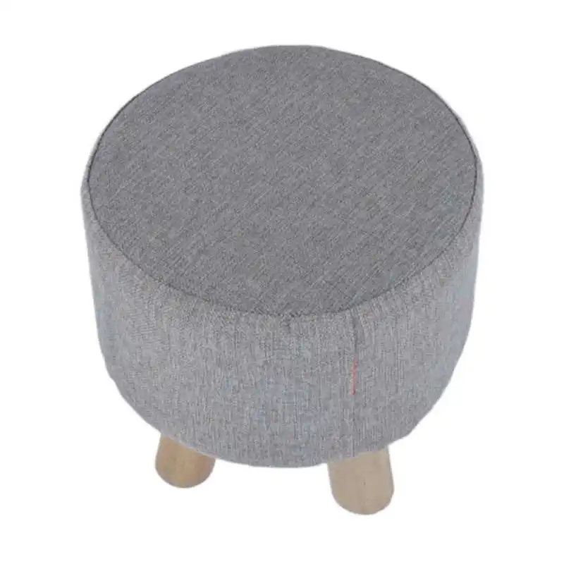 

Shoe Changing Stool Linen Pad Footrest Stool for Feet Rest