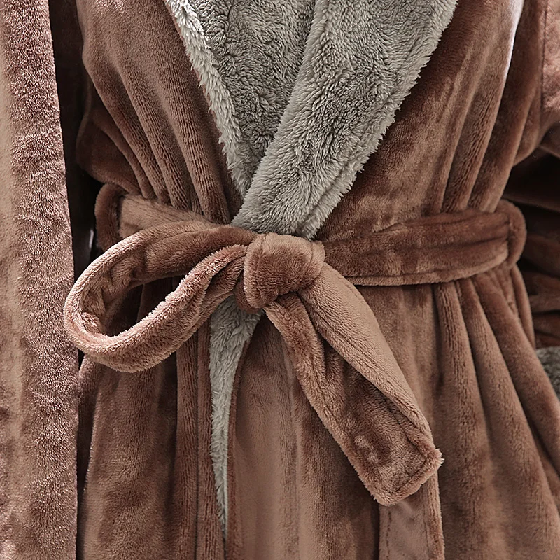 Халат фланелевый женский зимний благородный теплый плотный бархатный халат для