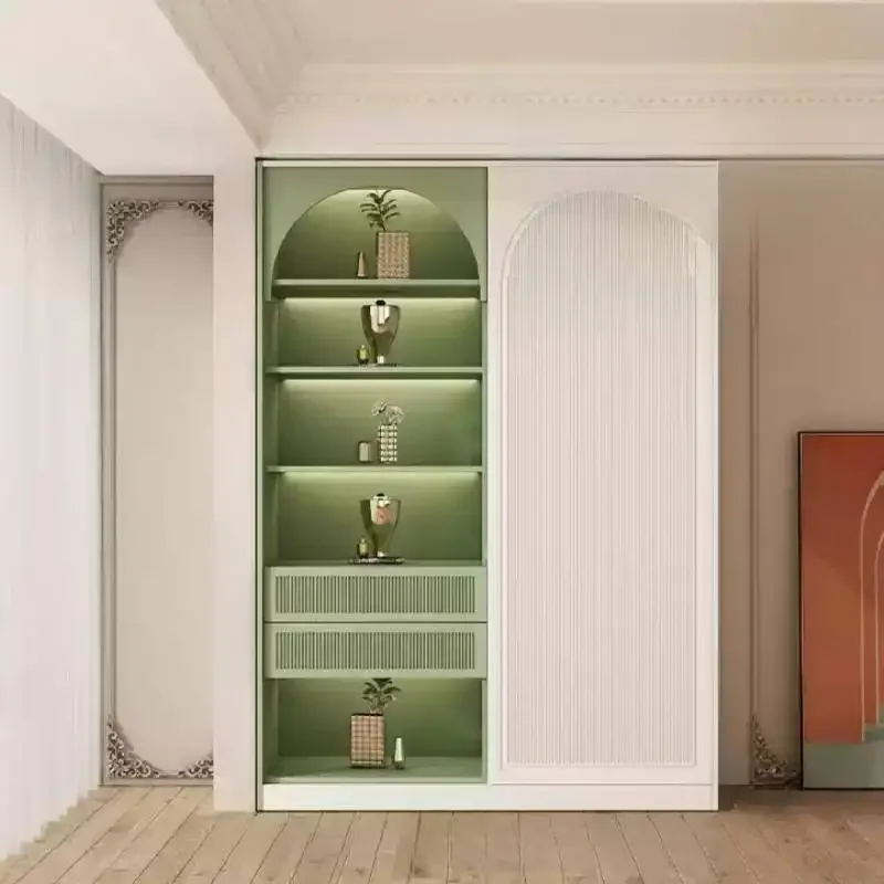 Скандинавский органайзер деревянные шкафы роскошный из МДФ с ладонями для