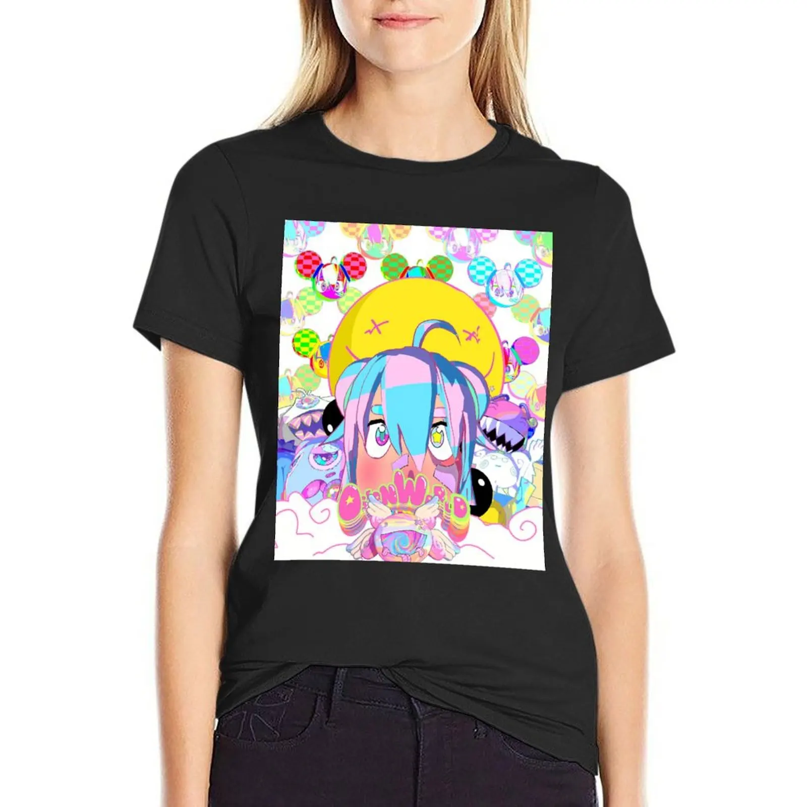 Футболка Yameii Osean World кавайная одежда летние топы женская