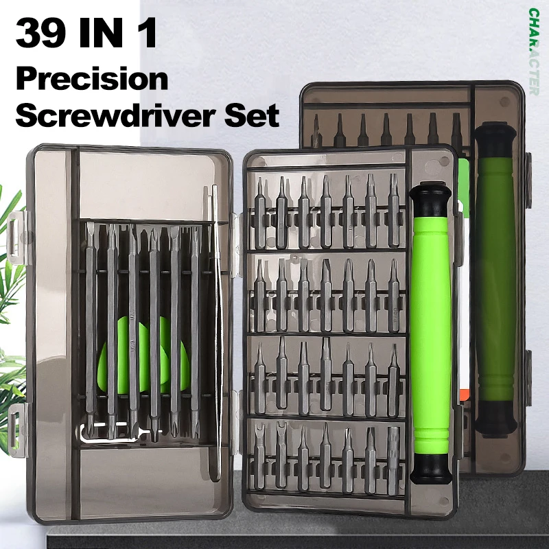 39 in 1 Computer Repair Kit Magnetic Laptop Screwdriver Set Precision Small Impact Screw Maintenance Driver with Case