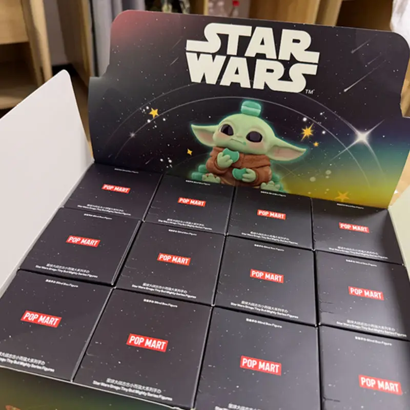Фото В наличии: Оригинальная серия POPMART Grogu Tiny But Mighty, коллекционная фигурка Grogu из аниме, игрушка-сюрприз в закрытой коробке, подарок №5