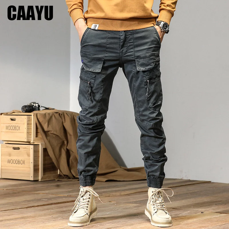 

Joggers Cargo Pants Men Casual Y2k Multi-Pocket Male Trousers Sweatpants Streetwear Techwear Tactical Track Gray Pants Men