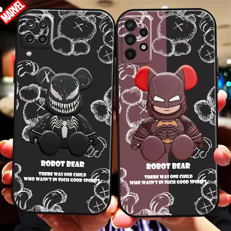

Marvel Venom Spiderman Cute Bear For Samsung Galaxy A11 A12 A21 A21S A22 A30 A31 A32 A42 A51 A52 A70 A71 A72 5G Phone Case