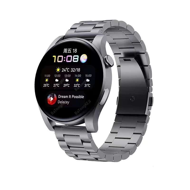 22mm/20mm Titanium alloy strap For Samsung Galaxy watch 3 Huawei watch 3/GT2 Stainless steel bracelet band for Amazfit GTR 3 Pro