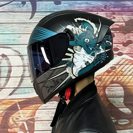 

2022 DOT ECE Approved Motorcycle Helmets Dual Lens Motocross Casque Double Visors Hors Racing For Man Women