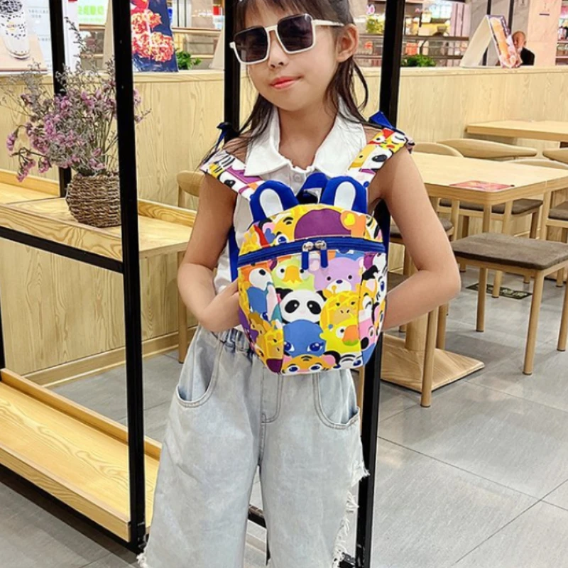 Cartoon Animal Print Children's Mini Backpacks Kids Cute Print Bags Fashion Anti Lost Harness Bag Boy Girl Kindergarten Bags