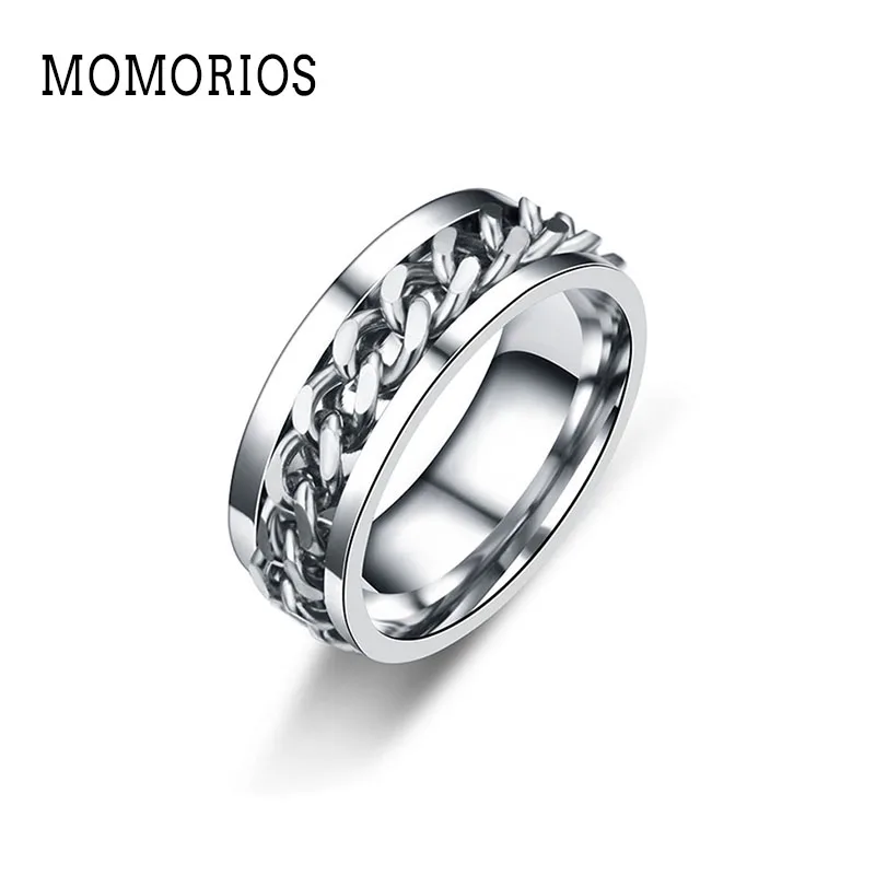 

MOMORIOS Men's Titanium Steel Corkscrew Ring Wholesale Price Ins Fashion Women's Stainless Steel Gift Jewelry Free Shipping