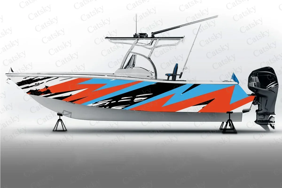 Трек векторная абстрактная нерегулярная графика наклейка на лодку упаковка