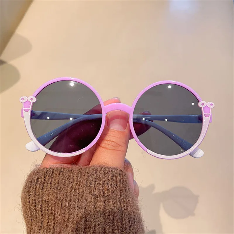 

Oculos Cartoon Snail Sunglasses Boys/Girls Fashion Glasses Children Round Eyeglasses Kids Mirror Gafas De Sol Mujer UV400 2022