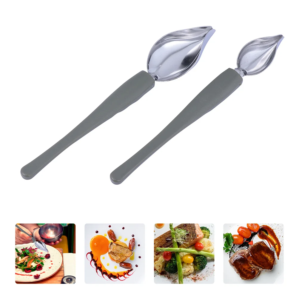 

Spoon Decorating Spoons Drawing Culinary Precision Plating Chocolate Set Tool Saucier Chef Petite Fondant Sauce Cream Drizzle