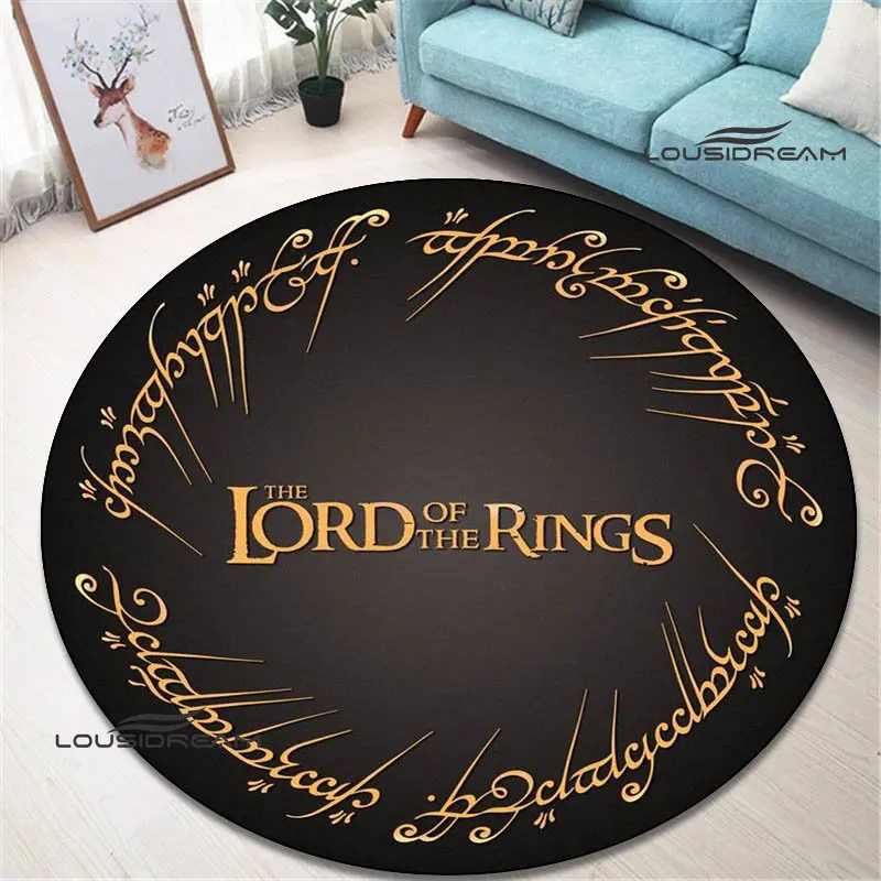 Круглый ковер L-Lord of the Rings для гостиной легендарный из фильма Толкин вентиляторы