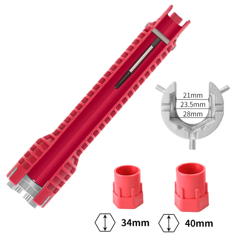 

Многофункциональный инструмент 8 в 1 для установки крана и раковины, гаечный ключ для кухни, ванной, водопроводной трубы, удлиненный гаечный ключ