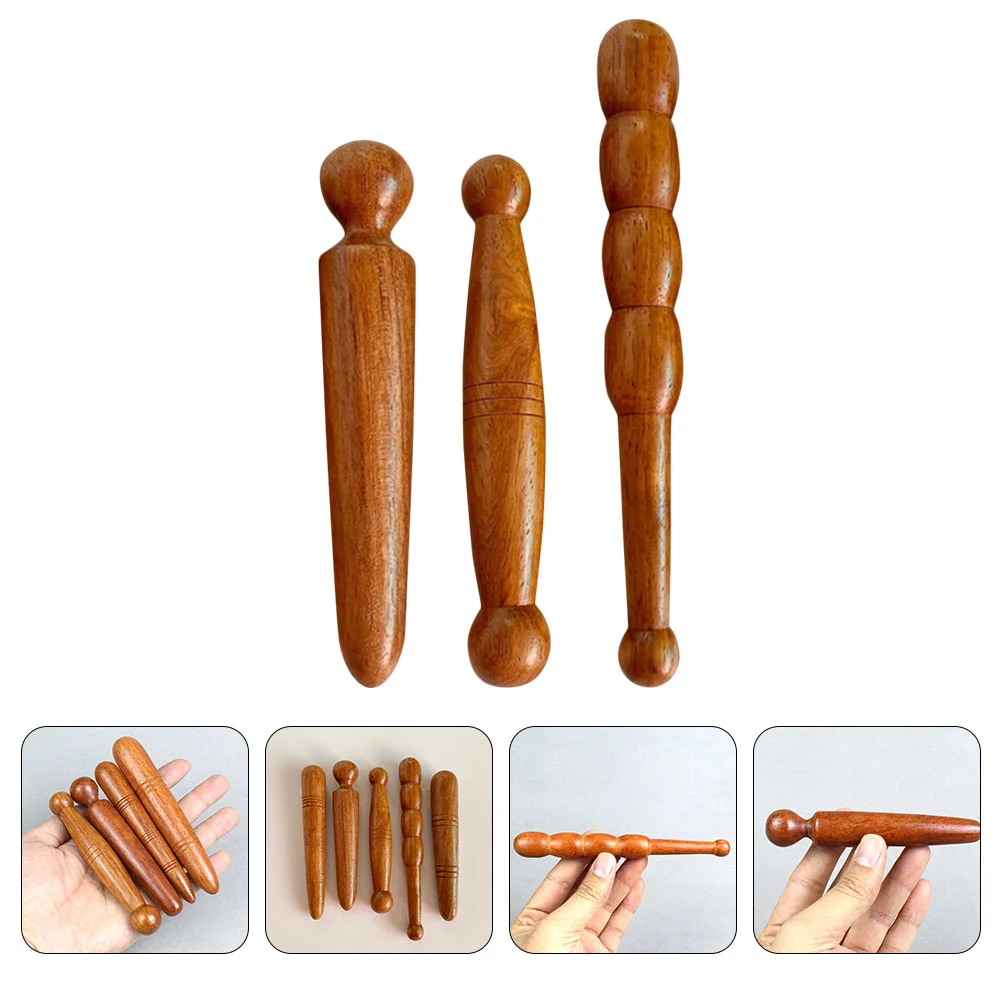 

3 Pcs Foot Massage Stick Wood Tools Acupressure Rod Manual Fragrant Sticks Wooden Massager Acupoint