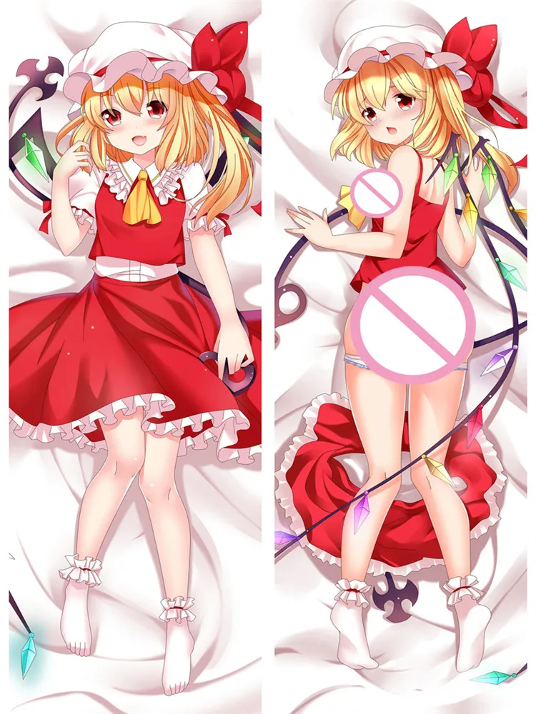 

Flandre Scarlet TouHou Project Anime Dakimakura Pillow Case Sexy Girl DIY Custom Cosplay Costume Hugging Body Pillow Cover Case