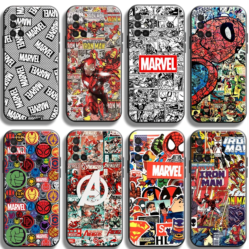 

Marvel Comics Logo Phone Cases For Samsung S20 FE S20 S8 Plus S9 Plus S10 S10E S10 Lite M11 M12 S21 Ultra Funda Smartphone TPU