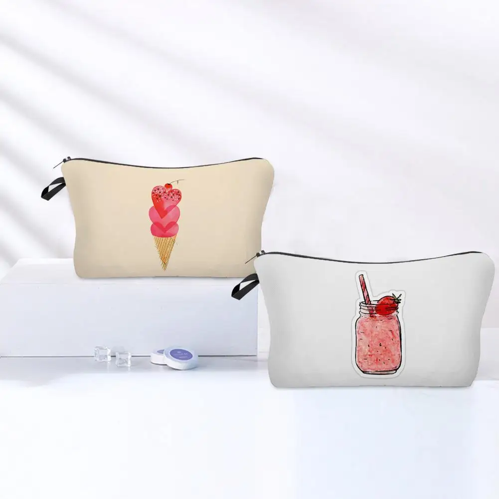 

Makeup Organizer Bag Cartoon Print Large Capacity Great Stitching Lollipop Waterproof Multi-purpose Cosmetic Bags for School